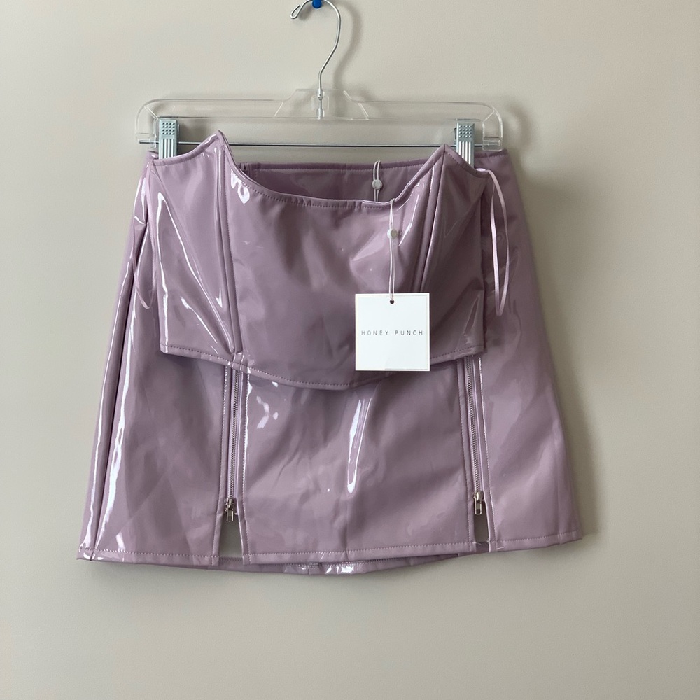 Lilac PVC 2pc Skirt set!